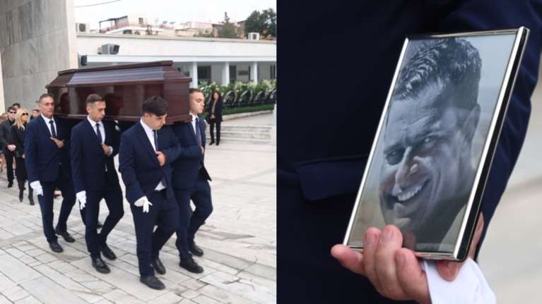 Κηδεία Πάνου Μαρινόπουλου: Συγκίνηση στον τελευταίο αποχαιρετισμό από συγγενείς και φίλους του επιχειρηματία