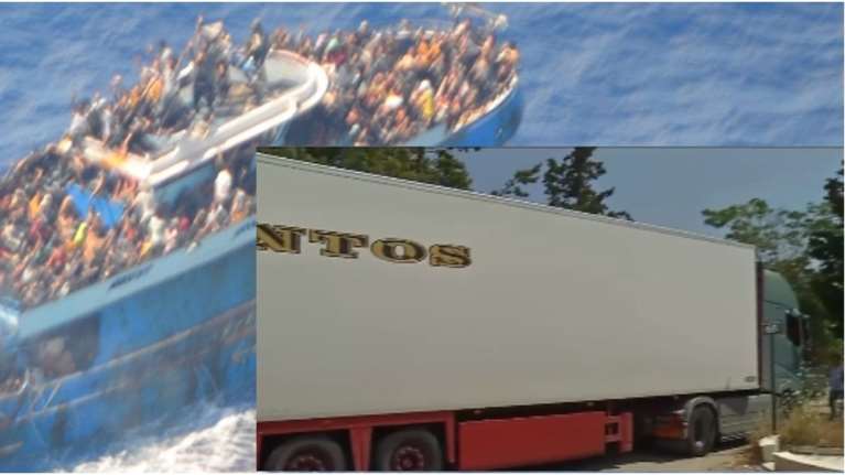 Φρίκη: Αυτό είναι το τεράστιο φορτηγό ψυγείο με τα άψυχα σώματα από το ναυάγιο στην Πύλο [βίντεο]