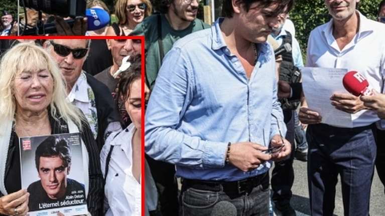 Πιο ενωμένοι από ποτέ: Αντονί και Αλέν-Φαμπιάν Ντελόν στην κηδεία του πατέρα τους - Πλήθος κόσμου έξω από το κτήμα στο Ντουσί