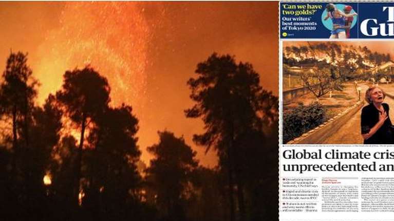 &quot;Θόλωσε το μυαλό μου, τον αγαπάω τον τόπο μου&quot;: Η κ. Παναγιώτα μιλά για τη φωτογραφία - σύμβολο της καταστροφής στην Εύβοια