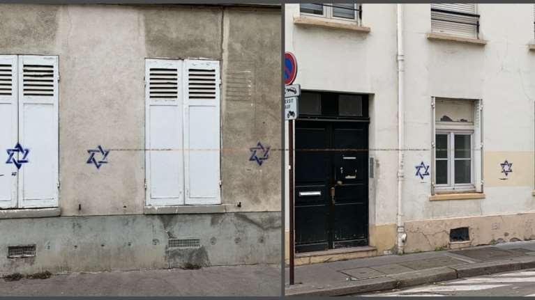 Ανατριχίλα στο Παρίσι: Σχεδίασαν το άστρο του Δαβίδ σε πολυκατοικίες, όπως στη Γερμανία την περίοδο του Χίτλερ