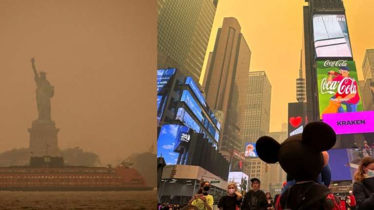 Σκηνές &quot;αποκάλυψης&quot; στις ΗΠΑ: Πολιτείες πνιγμένες στον τοξικό καπνό από τις πυρκαγιές του Καναδά [Εικόνες]