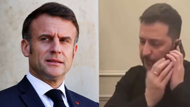 Ο Μακρόν πήρε τηλέφωνο τον Ζελένσκι ενώ μιλούσε με δημοσιογράφους: &quot;Εμανουέλ, θα σε πάρω σε 15΄&quot;