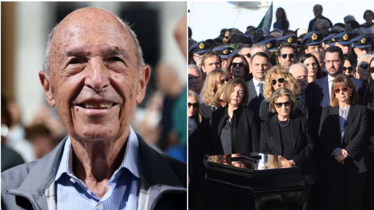 Κώστας Σημίτης: Σε κλίμα συγκίνησης η κηδεία στο Α&#39; Νεκροταφείο - Τα θερμά λόγια του Κυριάκου Μητσοτάκη για τον ευγενή &quot;αντίπαλο&quot;