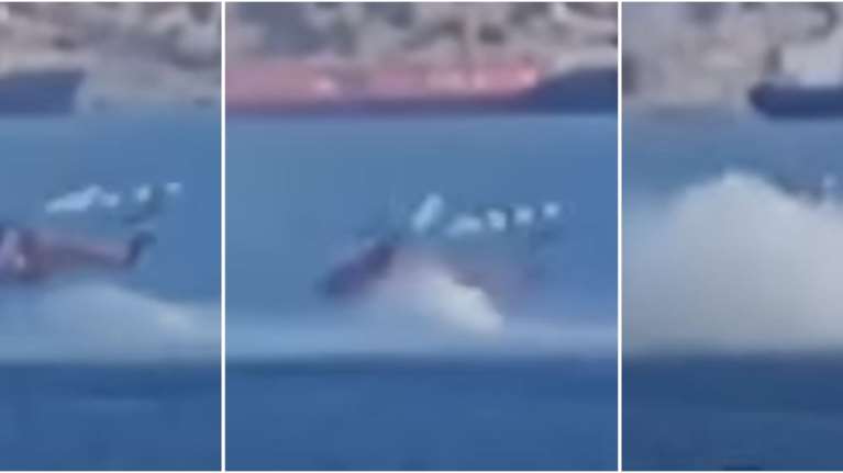 Βίντεο ντοκουμέντο: Η στιγμή της αναγκαστικής προσθαλάσσωσης του ελικοπτέρου στην Ελευσίνα