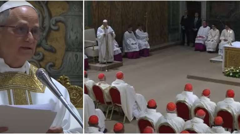 Βατικανό: &quot;Η Εκκλησία να φέρει φως στο σκοτάδι&quot; - Ο πάπας Λέων ο 14ος τέλεσε την πρώτη του Θεία Λειτουργία ως ποντίφικας