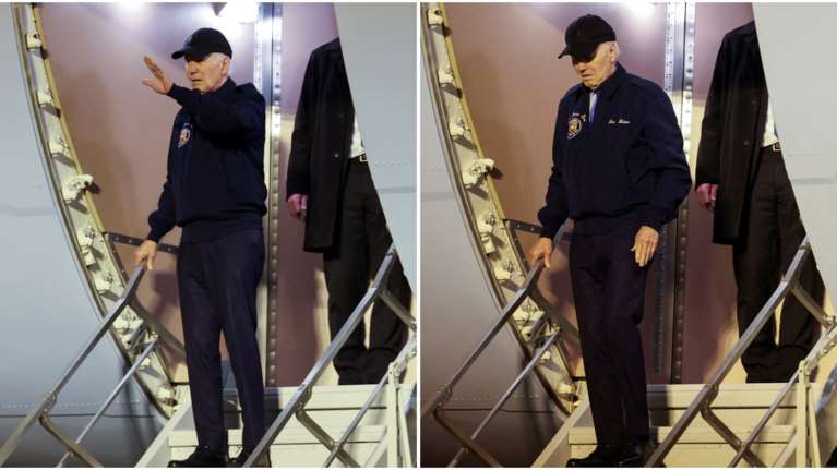 Βίντεο με τον Μπάιντεν να κατεβαίνει με δυσκολία από το αεροπλάνο - Θετικός στον κορονοϊό [εικόνες - βίντεο]