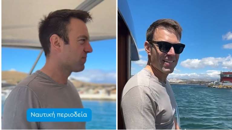 Το backstage της περιοδείας Κασσελάκη στα νησιά - Γιατί είναι ξυπόλητος στο σκάφος και η απάντηση στο αν θα "θαλασσοπνιγούμε"