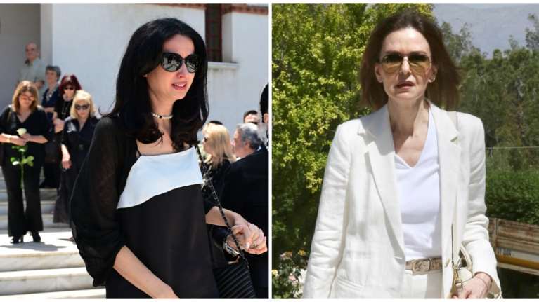 Κηδεία Νίκου Γαλανού: Συντετριμμένες η τελευταία σύντροφός Έλενα Σαγανά και η πρώην αρραβωνιαστικιά Κάτια Δανδουλάκη