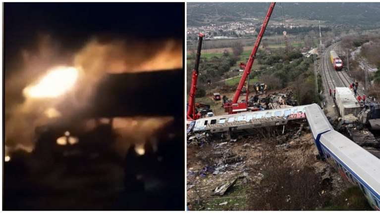 Τέμπη: Ανατριχιαστικό βίντεο από το φλεγόμενο βαγόνι -  Ανθρωποι φωνάζουν και προσπαθούν να βγουν από το τρένο