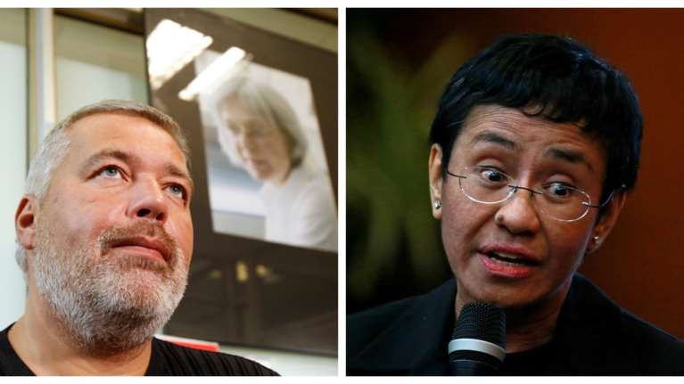 Νόμπελ Ειρήνης 2021: Στους δημοσιογράφους Μαρία Ρέσα και Ντμίτρι Μουράτοφ το φετινό βραβείο για την ελευθερία της έκφρασης