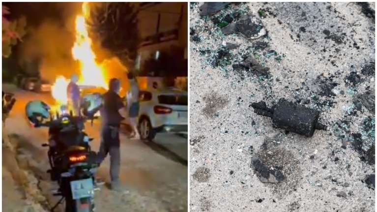 Βίντεο ντοκουμέντο: Η επίθεση στο σπίτι της προέδρου του Αρείου Πάγου - Στις φλόγες το περιπολικό, με εγκαύματα αστυνομικός