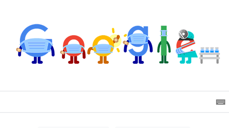 Το μήνυμα του Google Doodle για τον κορονοϊό: Εμβολιαστείτε, φορέστε μάσκα, σώστε ζωές
