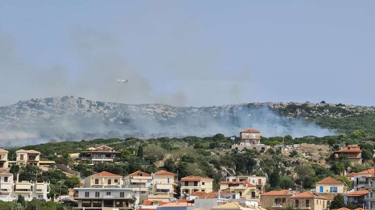 Φωτιά στην Πύλο - Επιχειρούν ισχυρές δυνάμεις της Πυροσβεστικής [video]