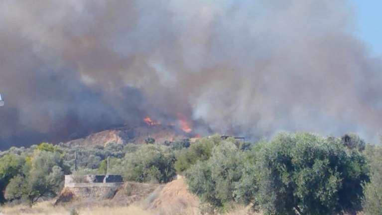 Στην 112 Πτέρυγα Μάχης η φωτιά στην Ελευσίνα - Μάχη μέσα και έξω από το αεροδρόμιο [εικόνες]