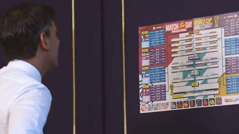 Μουντιάλ 2022 με Αγγλία - Ιράν: Ο περίεργος τρόπος που ο Βρετανός πρωθυπουργός Ρίσι Σούνακ εύχεται καλή επιτυχία