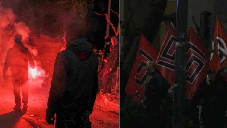 Συγκέντρωση &quot;Χρυσής Αυγής&quot;: Ηλεκτρισμένη ατμόσφαιρα στο κέντρο της Αθήνας - Αντιφασιστικές ομάδες στην πλατεία Ρηγίλλης