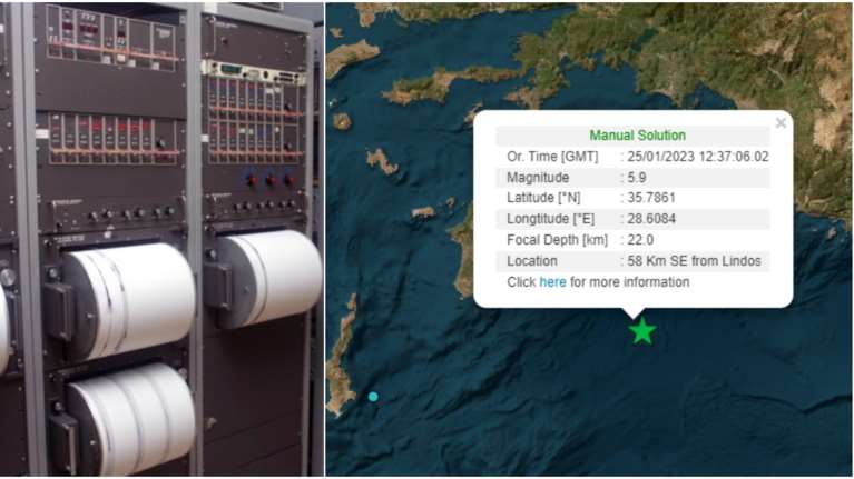 Πολύ ισχυρός ο σεισμός στη Ρόδο, ταρακουνήθηκε το νησί: 5,9 Ρίχτερ και με μεγάλη διάρκεια