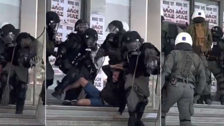 Επεισόδια στο ΑΠΘ: Καρέ καρέ η σύλληψη φοιτητή στη σχολή Θετικών Επιστημών [Βίντεο]