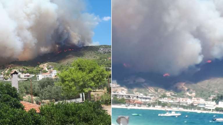 Φωτιά στις Κεχριές Κορινθίας: Σπεύδουν εκτάκτως ο Χαρδαλιάς και ο αρχηγός της Πυροσβεστικής [εικόνες - βίντεο]