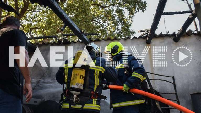 Πύργος: Πυρκαγιά σε αποθήκη με κρασί - Προληπτικά στο νοσοκομείο μια γυναίκα