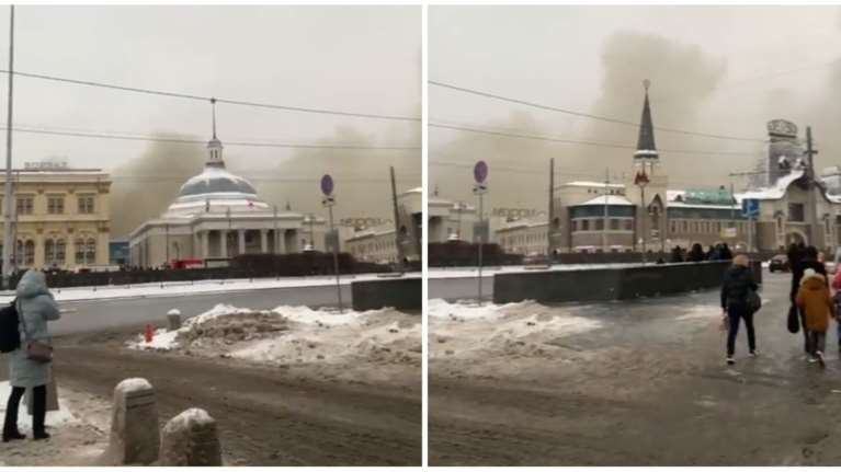 Ρωσία: Ισχυρή έκρηξη στη Μόσχα - Πυρκαγιά σε αποθήκη, εγκλωβίστηκαν δύο άνθρωποι [εικόνες, βίντεο]