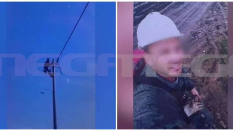 Άρτα: Εναερίτης του ΔΕΔΔΗΕ ο τραγικός πατέρας - Φωτογραφία του πάνω σε κολώνα [εικόνες, βίντεο]