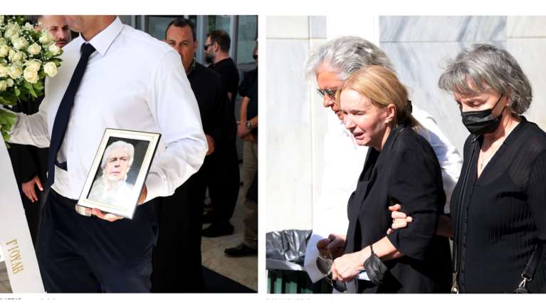 Θρήνος στην κηδεία του Γιάννη Μόρτζου: Υποβασταζόμενη η σύζυγός του, Γιούλη Ζήκου - Ποιοι έδωσαν το παρών