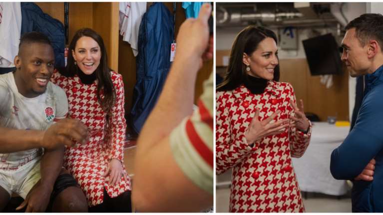 Κέιτ Μίντλετον: Σαν κοινή...θνητή στα αποδυτήρια της Εθνικής ομάδας Ράγκμπι - Με υπέροχο custom-made παλτό [εικόνες]