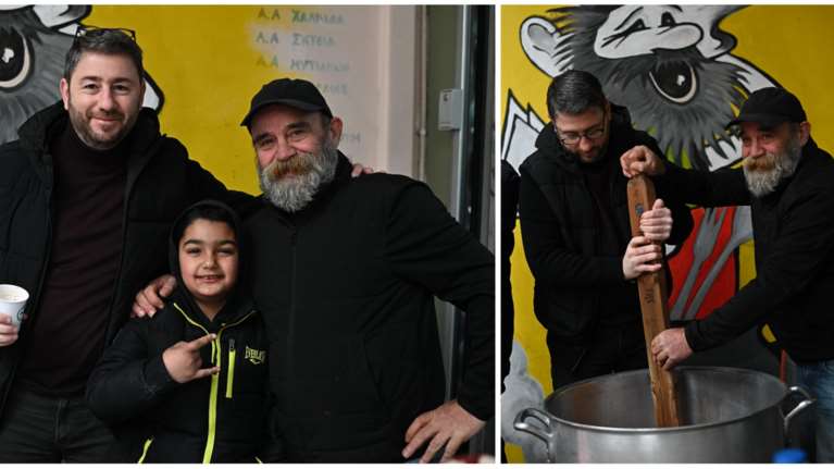 Νίκος Ανδρουλάκης: Στην κοινωνική κουζίνα &#39;&#39;Ο άλλος άνθρωπος&#39;&#39; μαγείρεψε ο πρόεδρος του ΠΑΣΟΚ [εικόνες]