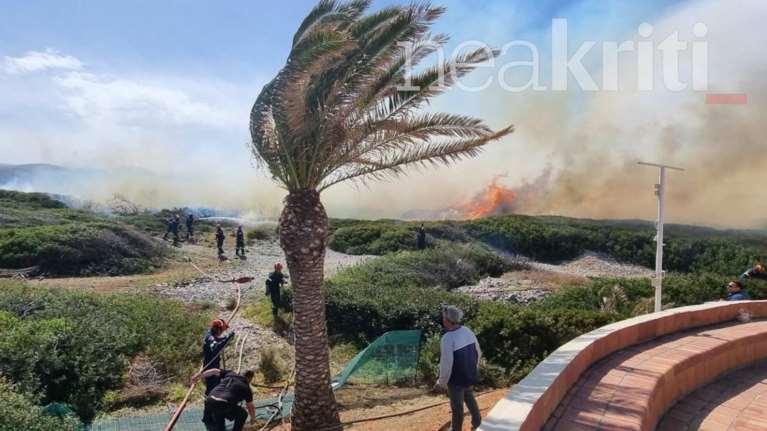 Ανεξέλεγκτη φωτιά στα Μάλια - Πολύ κοντά σε μεγάλο ξενοδοχείο οι φλόγες