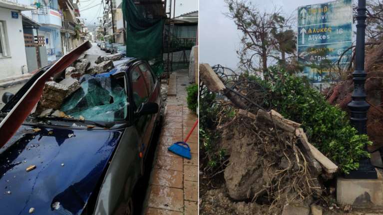 Κακοκαιρία Ιανός: Καρέ - καρέ οι καταστροφές στη Ζάκυνθο - Ζημιές σε δρόμους, σκάφη και αυτοκίνητα [εικόνες]
