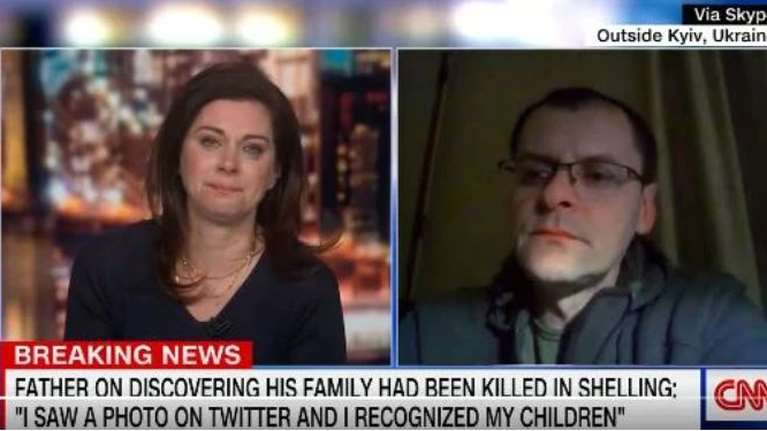 Ουκρανία: Κλαίγοντας η παρουσιάστρια του CNN ακούει τον πατέρα που έχασε σύζυγο και παιδιά στους βομβαρδισμούς [βίντεο]