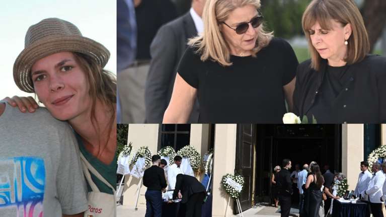 Θρήνος στην κηδεία της Άντζελα και του Φίλιπ που σκοτώθηκαν στη Λιβύη - Με λευκό τριαντάφυλλο η Κ. Σακελλαροπούλου [Εικόνες]