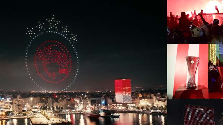 100 χρόνια Ολυμπιακός: Το φαντασμαγορικό σόου με 300 drones στον Πειραιά - Οι εντυπωσιακοί εορτασμοί [εικόνες - βίντεο]