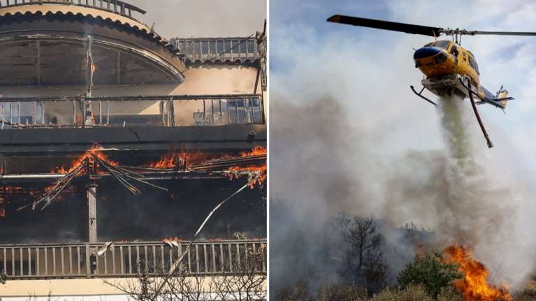 Πύρινο μέτωπο στο Πανόραμα Βούλας: Έφτασε σε σπίτια -  Μεγάλη επιχείρηση εκκένωσης της περιοχής [εικόνες, βίντεο]