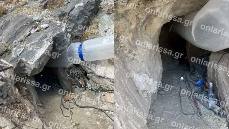 Θρίλερ στη Λάρισα: Σ’ αυτή τη σπηλιά εγκλωβίστηκε ο 53χρονος χρυσοθήρας - &quot;Υπάρχουν μύθοι για λίρες την περιοχή&quot; [βίντεο]