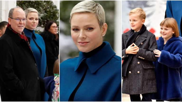 Πριγκιπική εμφάνιση με royal blue: Η εκθαμβωτική πριγκίπισσα Σαρλίν και η ασορτί εμφάνιση με τη mini me κόρη της