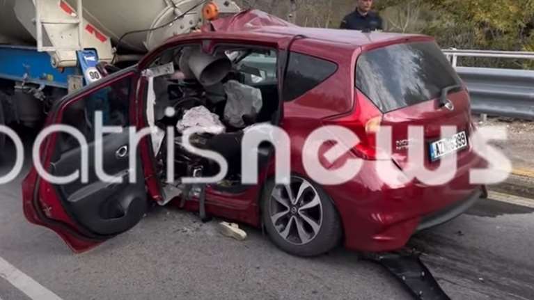 Τραγωδία στον Πύργο: Νεκρή 45χρονη σε τροχαίο - Το αυτοκίνητό της καρφώθηκε σε βυτιοφόρο [βίντεο]