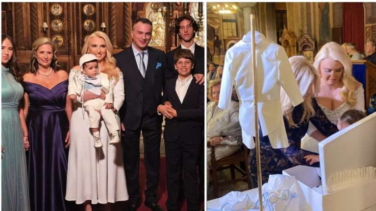 Πριγκιπική βάφτιση για τον γιο της ποινικολόγου Γιάννας Παναγοπούλου: Το σμόκιν βαφτιστικό, το πριγκιπικό look της μαμάς και η glam δεξίωση