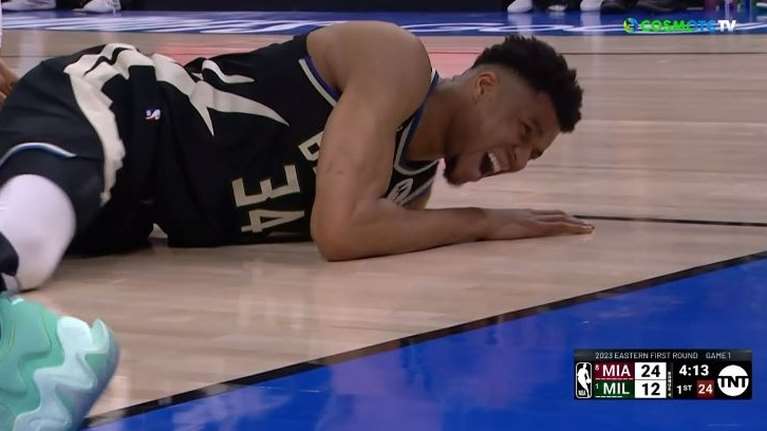 Γιάννης Αντετοκούνμπο: Η στιγμή της άσχημης πτώσης και του τραυματισμού στο Μπακς -Χιτ [Βίντεο]