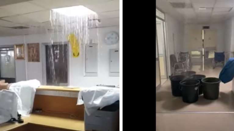 Απίστευτες εικόνες σε ΜΕΘ του νοσοκομείου Λάρνακας: Τρέχουν νερά από το ταβάνι - Έβαλαν κουβάδες [βίντεο]