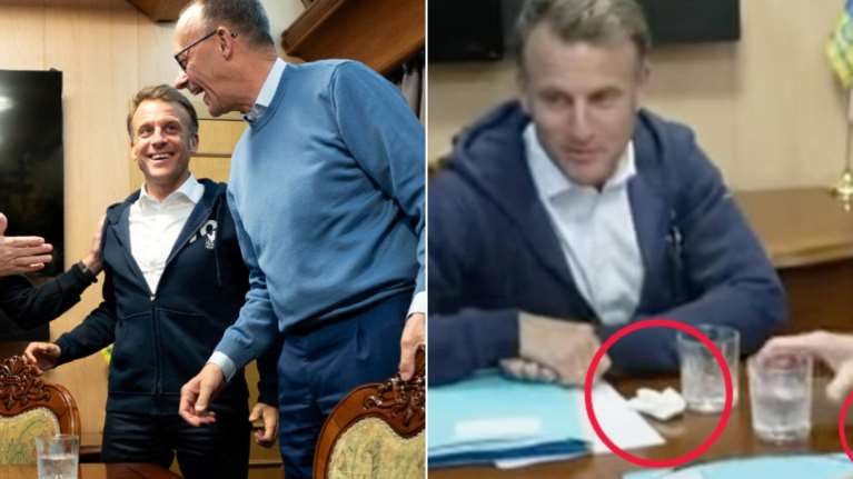 Ρωσική προπαγάνδα κατά Μακρόν: "Έκαναν κοκαΐνη με τον Μερτς στο Κίεβο" - "Ήταν ένα απλό χαρτομάντηλο", απαντά το Παρίσι