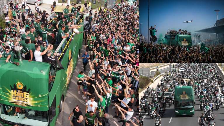 Παναθηναϊκός: Αποθέωσαν τους πρωταθλητές Ευρώπης χιλιάδες οπαδοί στο ΟΑΚΑ - Εικόνες λατρείας και ξέφρενοι πανηγυρισμοί