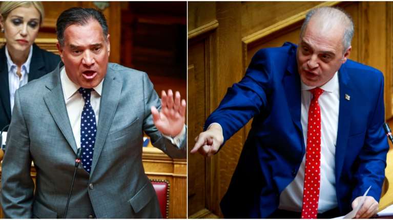 Αγρια κόντρα Γεωργιάδη και Βελόπουλου για τα Τέμπη: &quot;Αυτή η γελοιότης απομίμησης Τραμπ&quot; - &quot;Είσαι χυδαίος και πρόστυχος&quot;