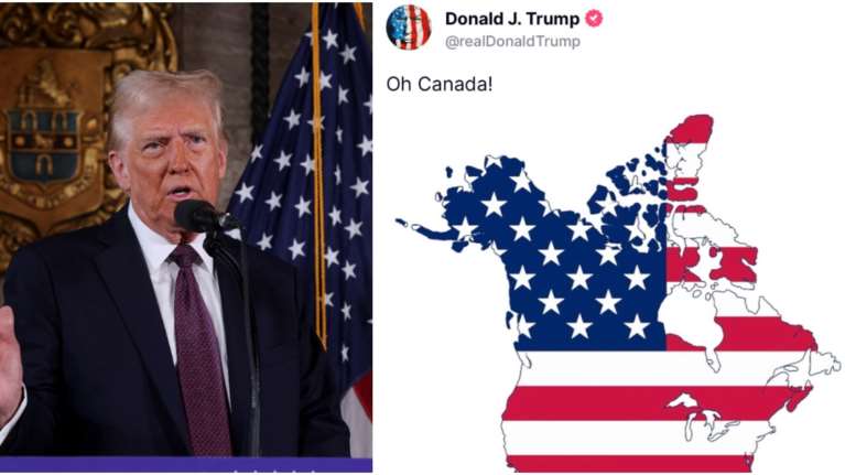 Επιμένει στις προκλήσεις ο Τραμπ: Δημοσίευσε χάρτη που δείχνει τον Καναδά ως &quot;πολιτεία&quot; των ΗΠΑ