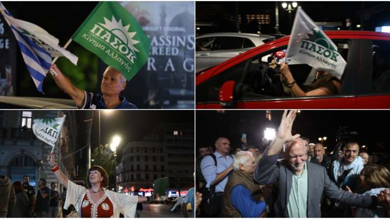 Πανηγυρισμοί στο ΠΑΣΟΚ με νίκες Δούκα, Αγγελούδη και Κουρέτα: Βγήκαν στους δρόμους με σημαίες του πράσινου ήλιου[εικόνες]