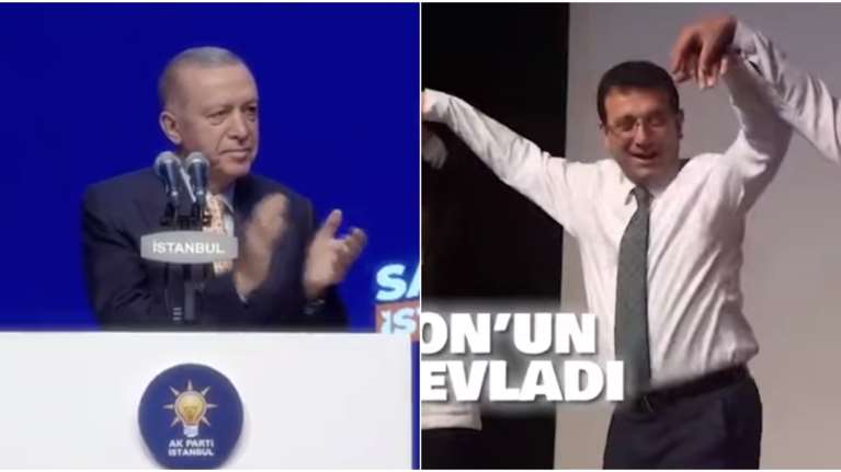 Κιτς προεκλογικό σκηνικό στην Τουρκία: Βίντεο Ερντογάν και Ιμάμογλου με χορούς και τραγούδια για την Κωνσταντινούπολη