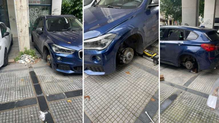 Θεσσαλονίκη: Αντιδήμαρχος βρήκε το αυτοκίνητό του σε... τάκους - Του έκλέψαν τα ζαντολάστιχα [εικόνες]