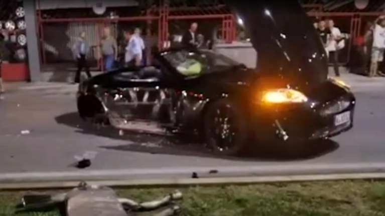 Τραγωδία στην Πάτρα: Βίντεο-ντοκουμέντο λίγα λεπτά μετά το τραγικό τροχαίο με την κάμπριο Τζάγκουαρ